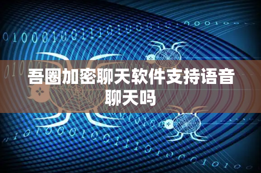 吾圈加密聊天软件支持语音聊天吗